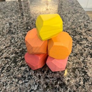 Lovevery solid wood stacking boulders